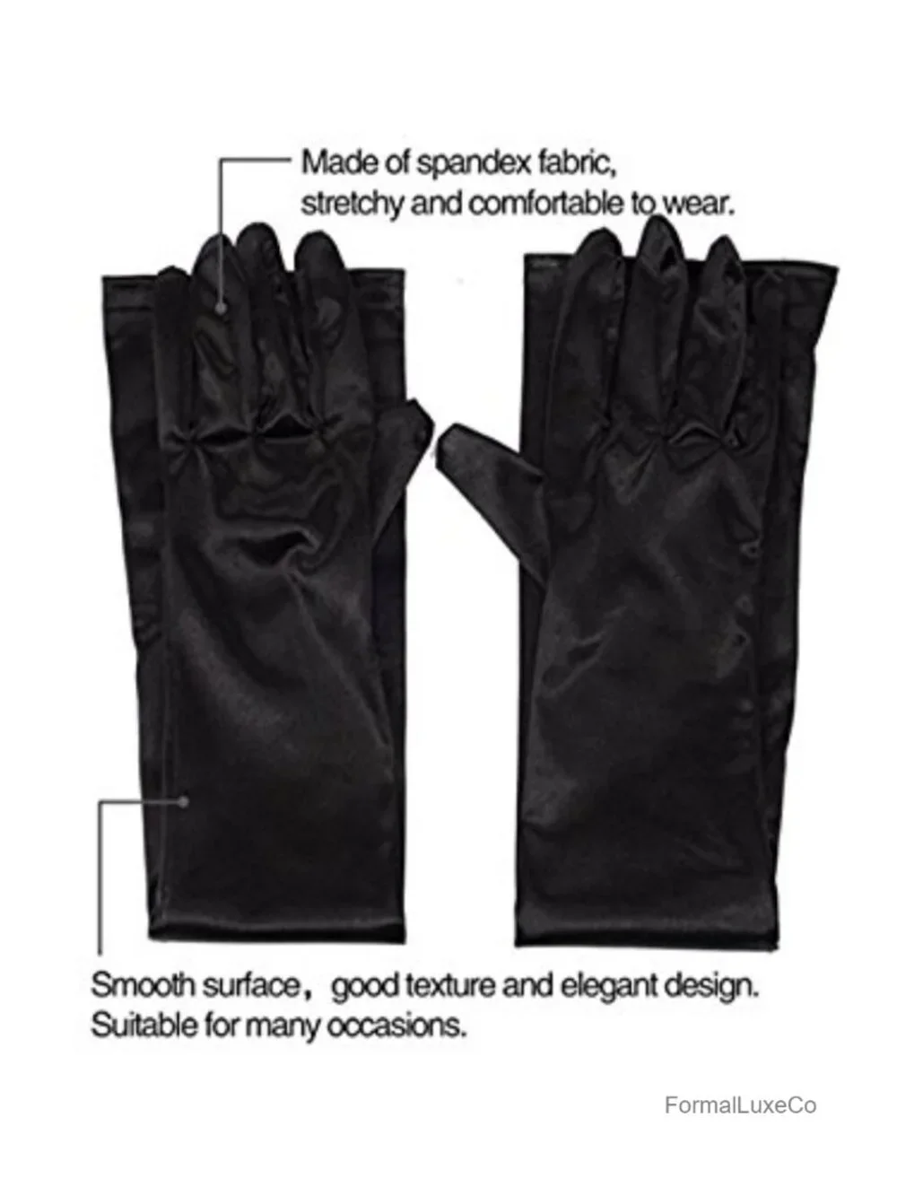 21 Inch Satin Opera Gloves Women Costume Elbow Length 1920s Party